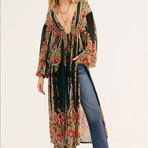Free People Dream Girl Maxi Top Kimono